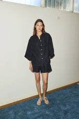 The Deep Black Linen Set