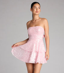 Twirl Queen Sparkle Sequin Skater Dress