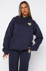 Oversized Hoodie Navy Love For You