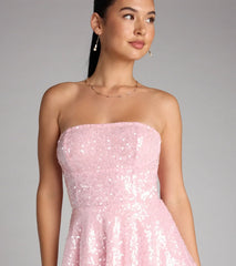 Twirl Queen Sparkle Sequin Skater Dress