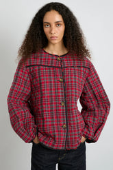 Quilted Jacket Red Check Winter Staple