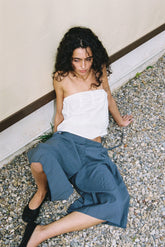 White Tube Top Cropped Fit