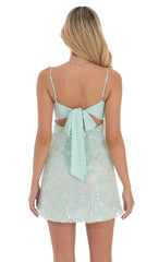 Sequin Embroidered Babydoll Dress