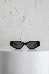 Cat Eye Sunglasses Black Tinted Lenses Vintage Style