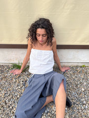 White Tube Top Cropped Fit