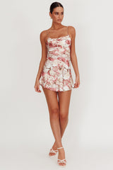 Pleated Mini Dress in Rose