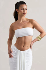 White Bandeau Crop Top Summer Staple