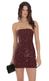 Two Toned Sequin Bodycon Dress