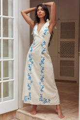 Morning Light Tied Shoulder Maxi Dress