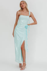 Sequin Cami Maxi Dress Mint