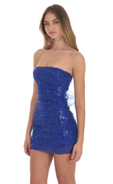 Sequin Strapless Bodycon Dress