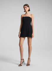 Strapless Mini Dress Feminine Fit Corsetry Pockets