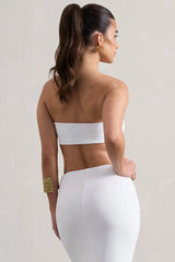 White Bandeau Crop Top Summer Staple