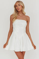 Strapless Basque Waist Mini Dress