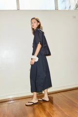 The Tied Up Shirt Black Oversized Box Fit