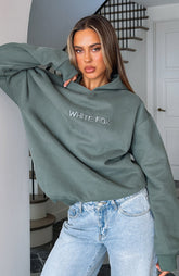 Oversized Hoodie Dark Green Stay Lifted