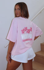 Oversized Tee Pink Summer Vibes