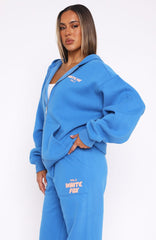 Zip Front Hoodie Azure Comfort and Style