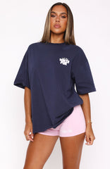 Oversized Tee Navy Love Always