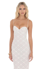 Sequin Floral Maxi Dress