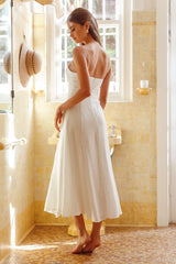 Sunshine Daze Pleated Bust Midi Dress