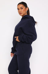 Oversized Hoodie Navy Cozy Comfort