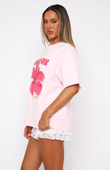 Oversized Tee Baby Pink Romantic Love