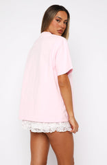 Oversized Tee Baby Pink Romantic Love