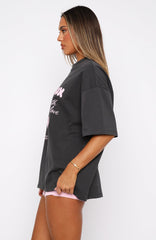 Oversized Tee In The Moment Charcoal