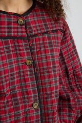 Quilted Jacket Red Check Winter Staple