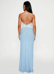 Polka Dot Halter Maxi Dress