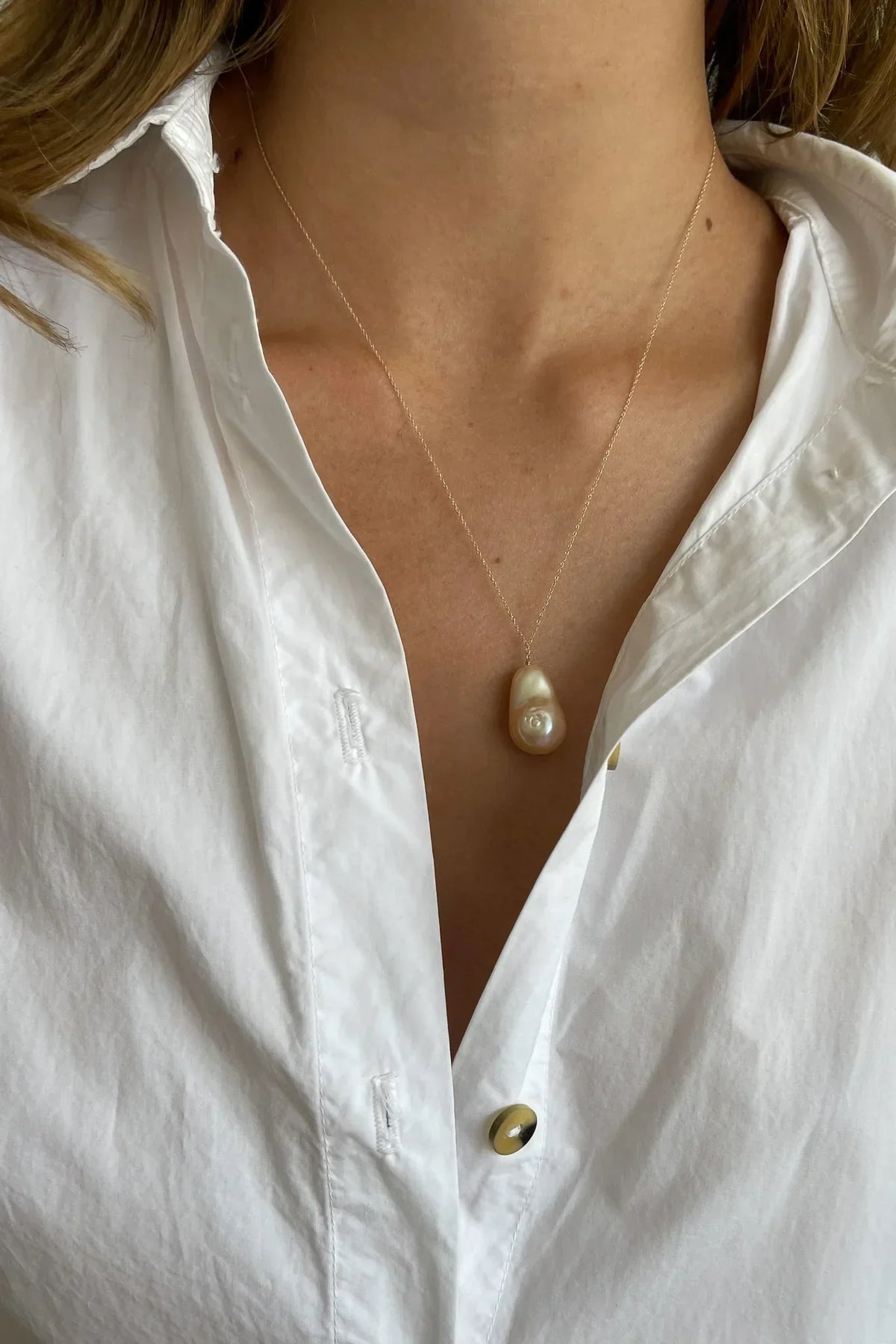 Pink Pearl Necklace Baroque Pearl Layering Piece