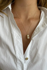 Pink Pearl Necklace Baroque Pearl Layering Piece