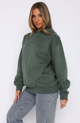 Oversized Hoodie Dark Green Stay Lifted