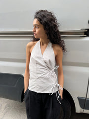 Drawcord Halter Lake Stripe
