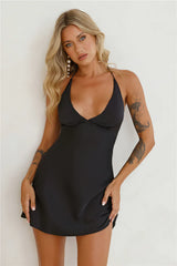 Satin Halter Mini Dress Love To Wear