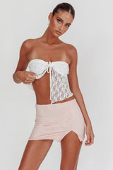 Strapless Lace Top White Romance
