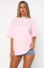 Oversized Tee Pink Summer Vibes