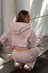Stay Lifted Cropped Hoodie Cinnamon